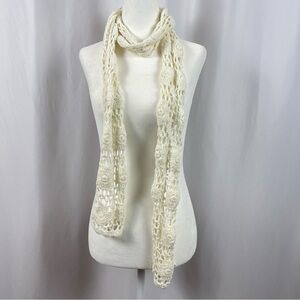Chenille Knit Boho Crochet Long Scarf Fall Winter Cottagecore